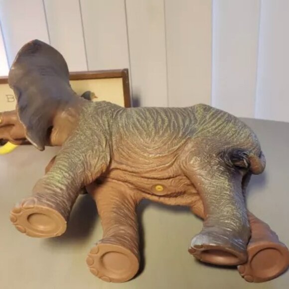 African Elephant Soft Rubber Toy Hollow Squeezable 14.5" x 6.5" - Picture 7 of 8